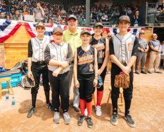 Sharky Nagelschmidt with Bat Boys and Girls photograph, 2017 May 27