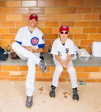 Sean Marshall and McKay Rowand in the Dugout photograph, 2017 May 27