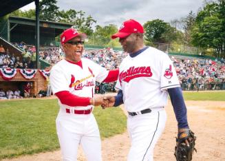 Ozzie Smith and Mike Jackson on the Field photograph, 2017 May 27