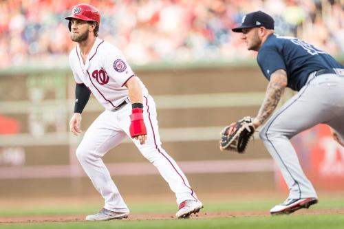 Bryce Harper Leading Off First Base photograph, 2017 June 12