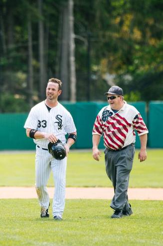 Aaron Rowand and Umpire on the Field photograph, 2017 May 27