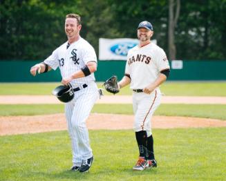 Aaron Rowand and Cody Ross on the Field photograph, 2017 May 27