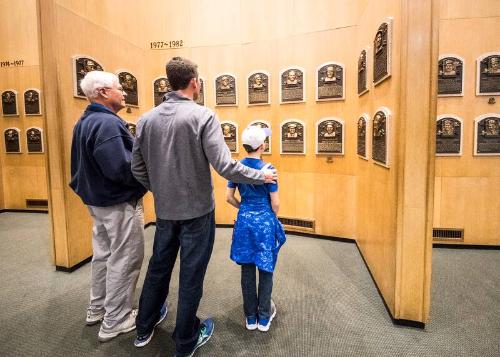 Fans at the National Baseball Hall of Fame and Museum photograph, 2017 May 26