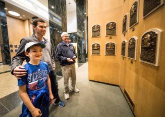 Fans at the National Baseball Hall of Fame and Museum photograph, 2017 May 26