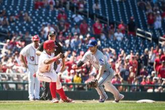 Wilmer Difo, Alex Claudio, and Pete Kozma on the Field photograph, 2017 June 10
