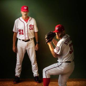 Mike Maddux and Stephen Strasburg photograph, 2017 June 12