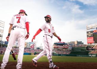 Brian Goodwin and Trea Turner on the Field photograph, 2017 June 12
