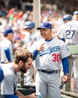 Dave Roberts in the Dugout photograph, 2017 April 27