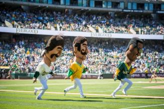 Oakland Athletics Mascots Running photograph, 2017 June 17