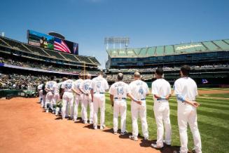 Oakland Athletics Team on the Field photograph, 2017 June 17
