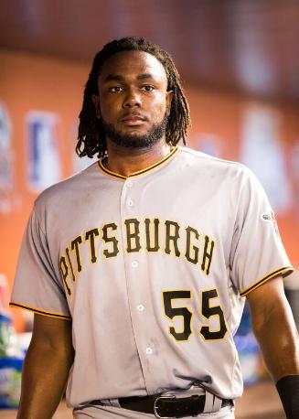 Josh Bell in the Dugout photograph, 2017 April 30