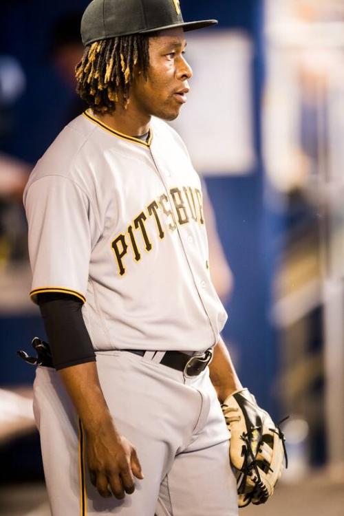 Gift Ngoepe in the Dugout photograph, 2017 April 30