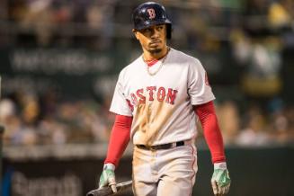Mookie Betts on the Field photograph, 2017 May 18