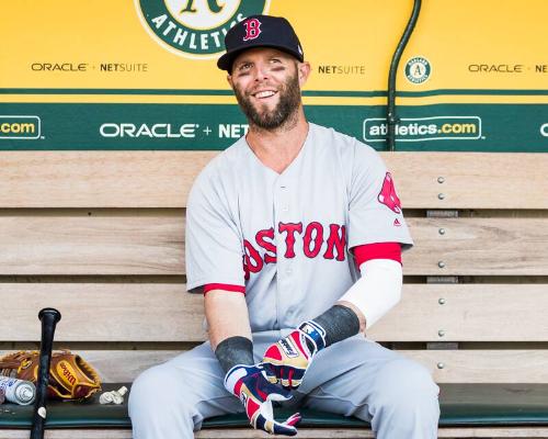 Dustin Pedroia in the Dugout photograph, 2017 May 18