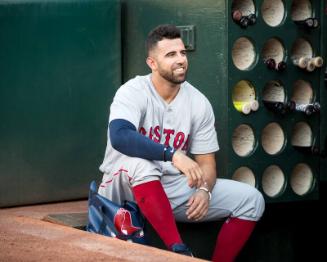 Deven Marrero in the Dugout photograph, 2017 May 18