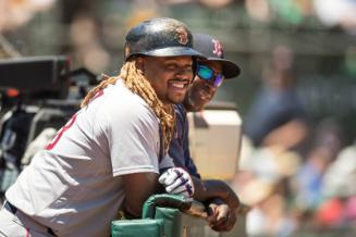 Hanley Ramirez in the Dugout photograph, 2017 May 20