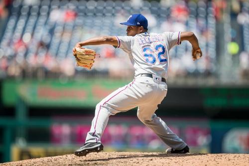 Jose Leclerc Pitching photograph, 2017 June 10