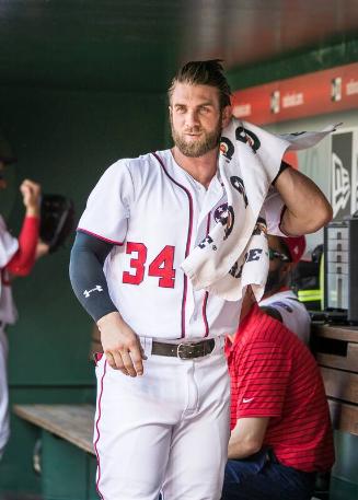 Bryce Harper in the Dugout photograph, 2017 June 11