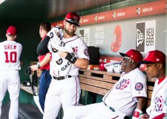 Bryce Harper and Dusty Baker in the Dugout photograph, 2017 June 11