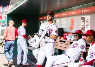 Bryce Harper and Dusty Baker in the Dugout photograph, 2017 June 11