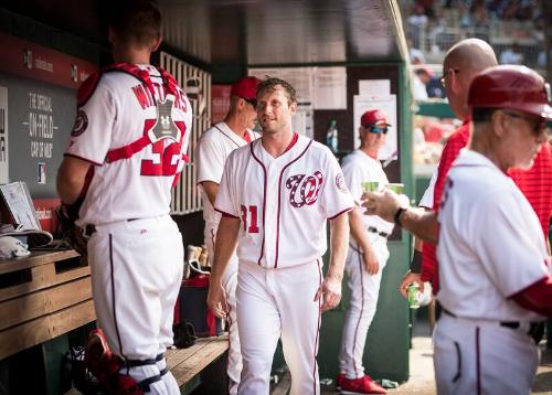 Max Scherzer in the Dugout photograph, 2017 June 11