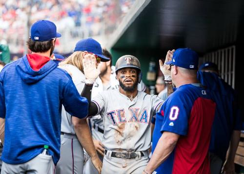 Delino DeShields in the Dugout photograph, 2017 June 11