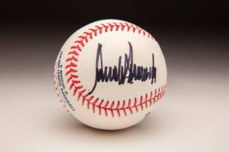 Donald Trump and Mike Pence Autographed ball, 2020 May 01