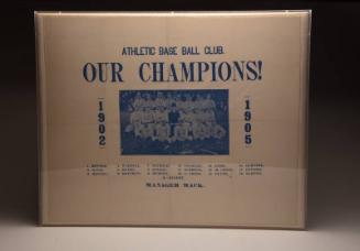 Philadelphia Athletics silk banner, circa 1906