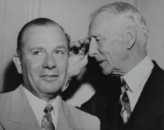 Connie Mack and Jimmy Dykes photograph, 1950 October 18