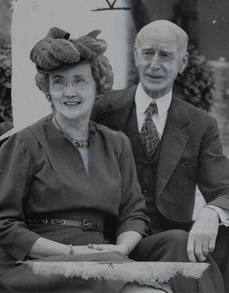 Connie Mack with Wife Katherine photograph, 1944 December