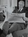 Connie Mack Reading Newspaper photograph, 1945 November 28