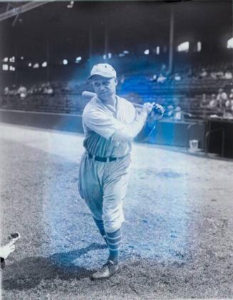 Jimmie Foxx Batting glass plate negative, between 1928 and 1930