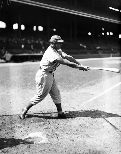 Jimmie Foxx Batting glass plate negative, between 1931 and 1935