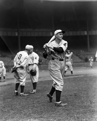 Johnny Watwood with Bat digital image, approximately 1932