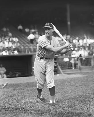 Billy Werber with Bat digital image, approximately 1939
