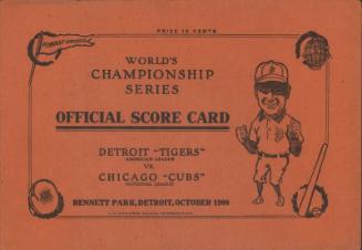 Detroit Tigers World Series program, 1908 October 10
