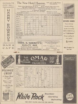Philadelphia Phillies World Series program, 1915 October 08