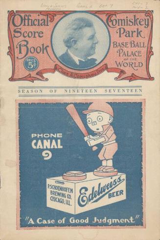 Chicago White Sox World Series program, 1917 October 07
