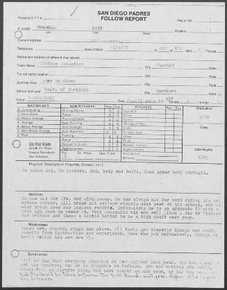 Jeff Bagwell scouting report, 1989 June-July