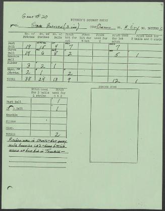 Stan Bahnsen scouting report, 1976 September 16