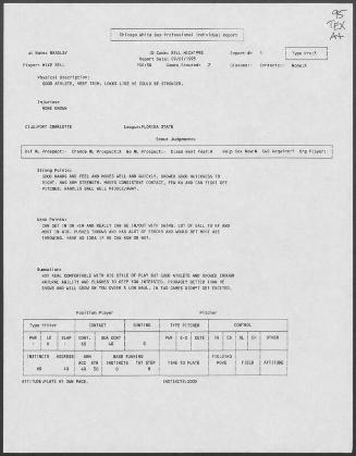Mike J. Bell scouting report, 1995 September 01