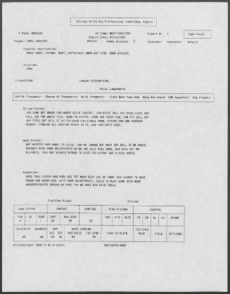 Yamil Benitez scouting report, 1995 July 14