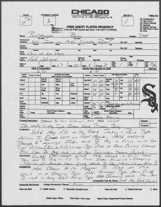 Brian Boehringer scouting report, 1991 March 09