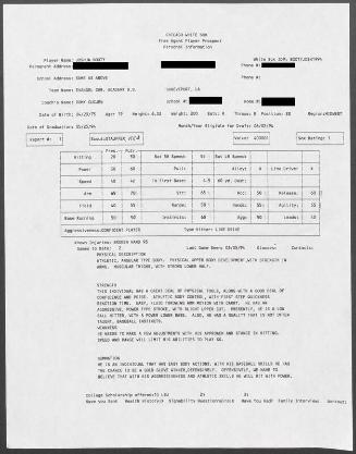 Josh Booty scouting report, 1994 March 05