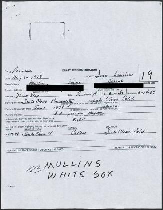Fran Mullins scouting report, 1979 May 22