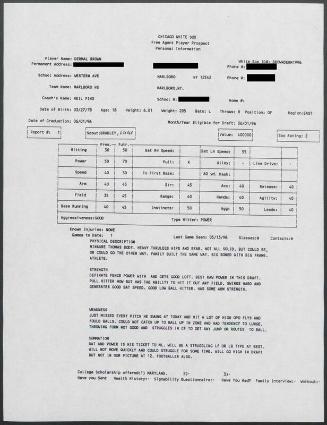 Dee Brown scouting report, 1996 May 13