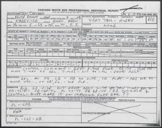 Keith Brown scouting report, 1990 June 19