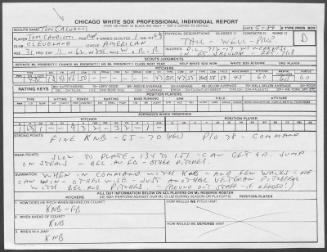 Tom Candiotti scouting report, 1989 September