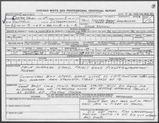 Steve Carter scouting report, 1990 July 30
