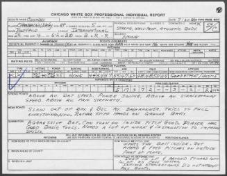 Wes Chamberlain scouting report, 1990 July 30
